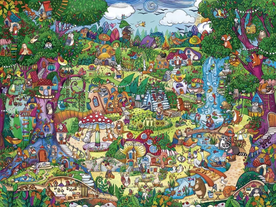 Puzzle Heye 1500 dielikov Triangular Rita Berman - Les plný zázrakov