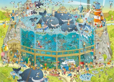 Puzzle Šílená ZOO: Expozice Oceán 1000 dílků