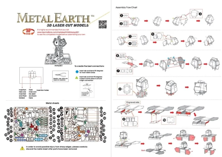 METAL EARTH 3D puzzle Transformers: Bumblebee (zlatý)