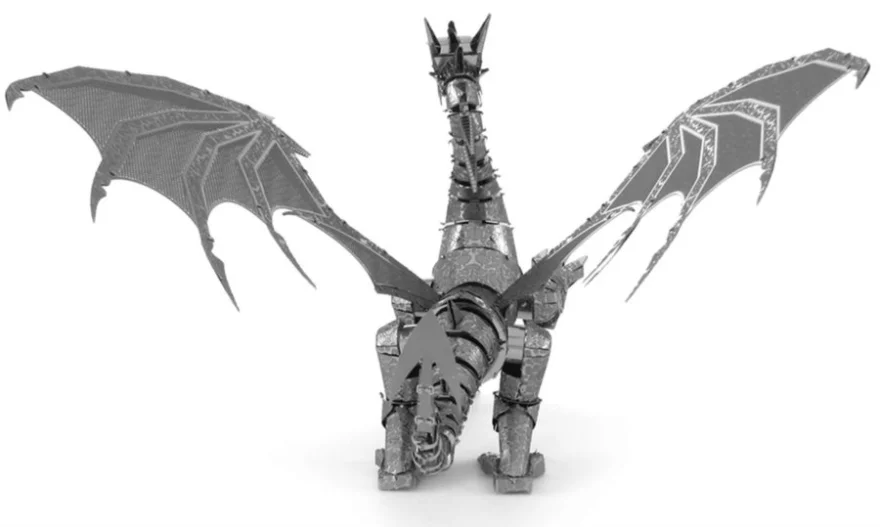 METAL EARTH 3D puzzle Strieborný drak (ICONX)