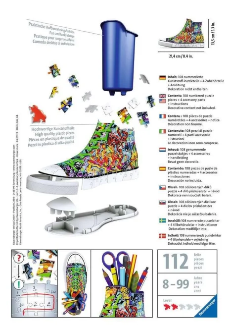 Ravensburger 3D puzzle Teniska Graffiti 112 dielikov