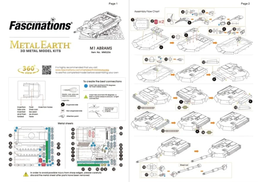 METAL EARTH 3D puzzle Tank M1 Abrams