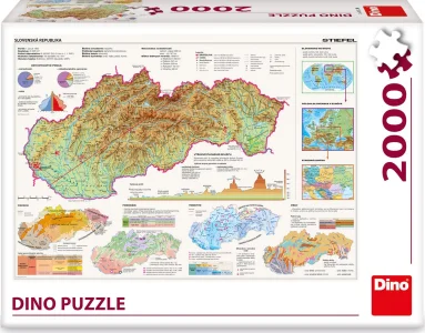 Puzzle Mapa Slovenskej republiky 2000 dielikov