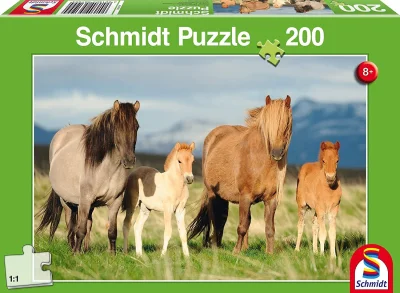 Puzzle Konská rodina 200 dielikov