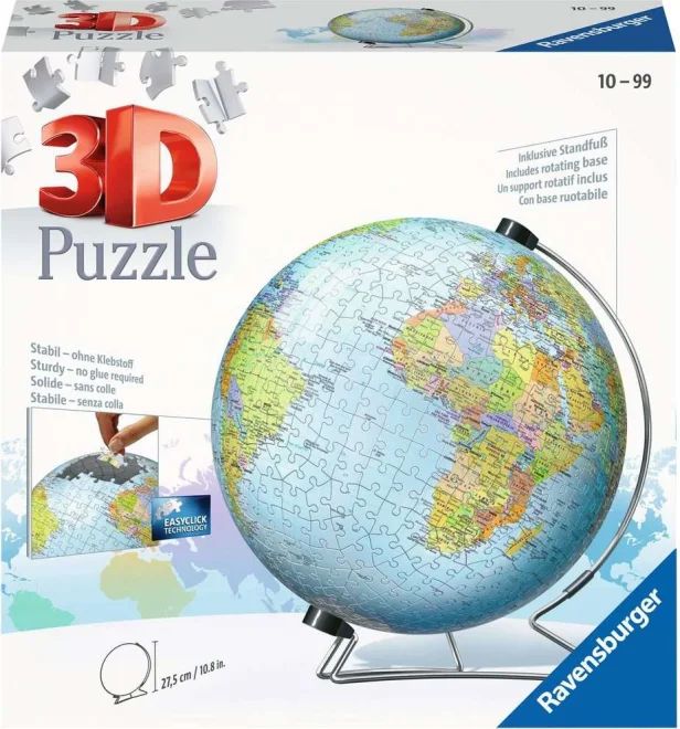 Ravensburger 3D Puzzleball Glóbus (Zemeguľa) 550 dielikov
