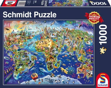 Puzzle Objavuj svet 1000 dielikov
