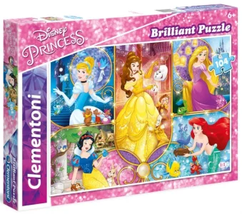 Brilliant puzzle Disney princezny: Pohádkové světy 104 dílků