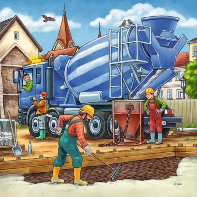 Ravensburger Puzzle Stavebné stroje 3x49 dielikov