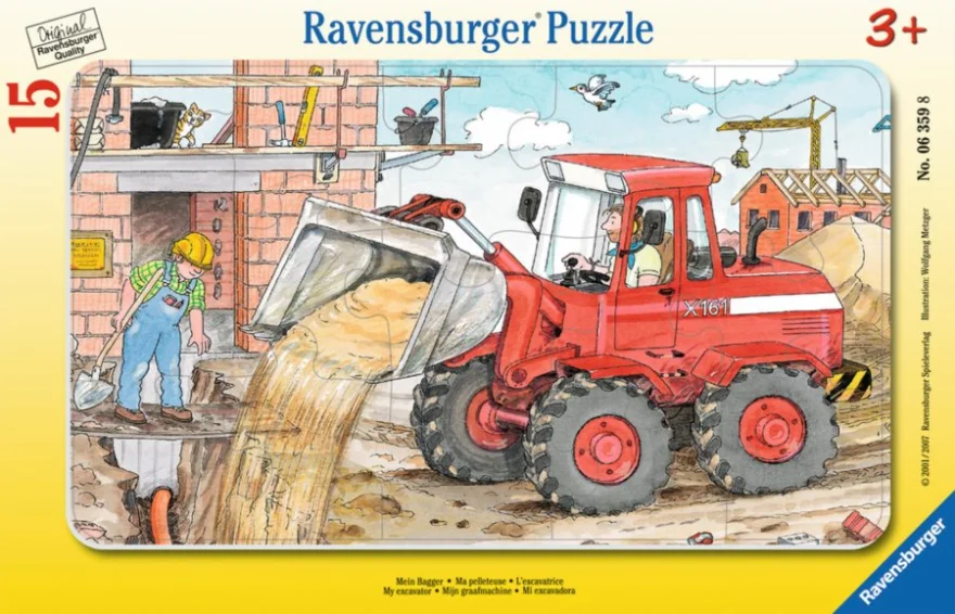 Ravensburger Puzzle Práca s bagrom 15 dielikov