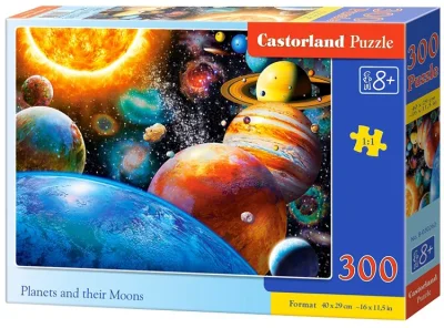 Puzzle Planety a jejich měsíce 300 dílků