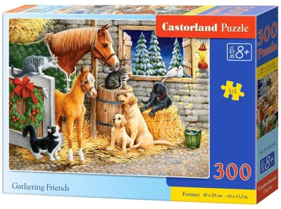 Puzzle Setkání přátel ve stáji 300 dílků