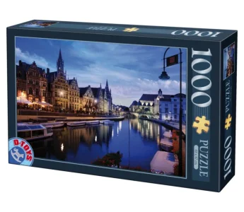 Puzzle Noční Gent, Belgie 1000 dílků