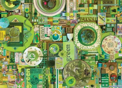 Puzzle Barvy duhy: Zelená 1000 dílků