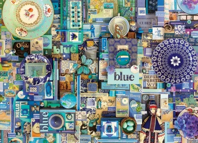 Puzzle Barvy duhy: Modrá 1000 dílků