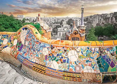 Puzzle Barcelona - park Güell 1000 dílků