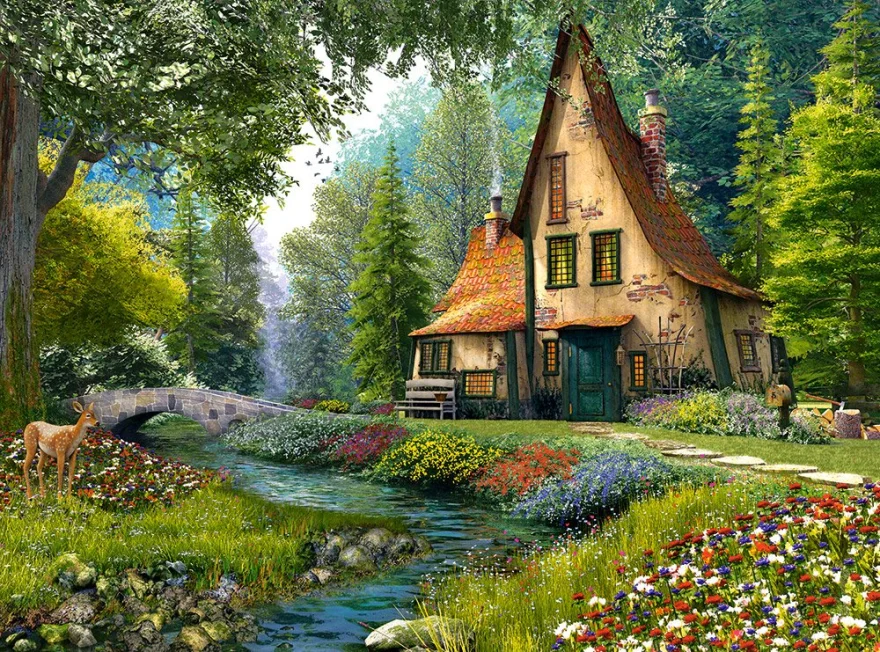 Castorland Puzzle Lesná chata 2000 dielikov