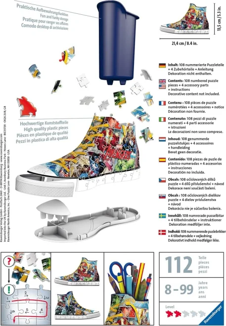 Ravensburger 3D puzzle Teniska Avengers 112 dielikov