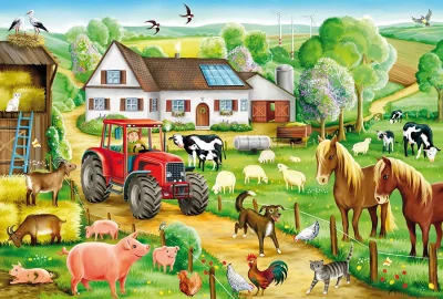 Puzzle Na farmě 100 dílků