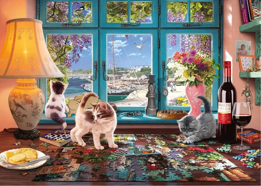 Schmidt Puzzle Stôl milovníka puzzle 1000 dielikov