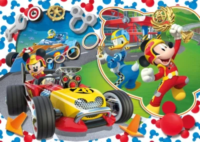 Puzzle Mickey Mouse: Na závodním okruhu MAXI 104 dílků