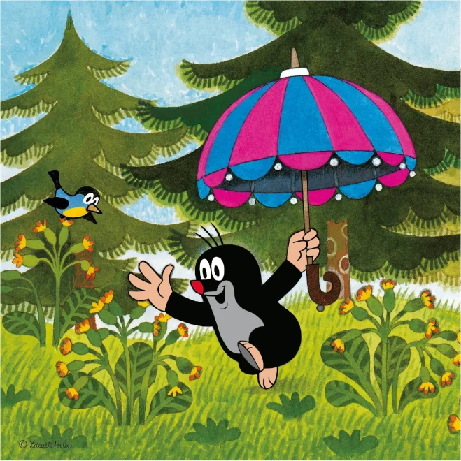 Dino Puzzle Krtko a dáždnik 3x55 dielikov