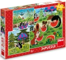 Dino Puzzle Krtko a dáždnik 3x55 dielikov