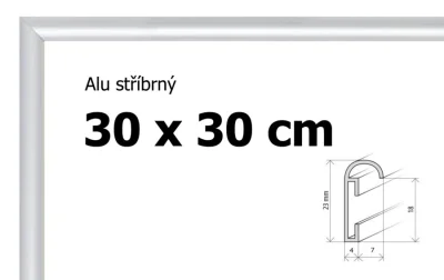 Hliníkový rám 30x30cm - stříbrný