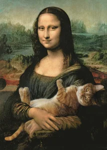 Puzzle Mona Lisa s kočkou 500 dílků