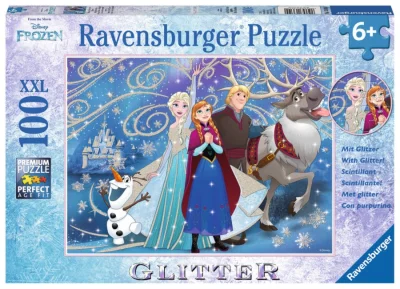 Trblietavé puzzle Frozen XXL 100 dielikov