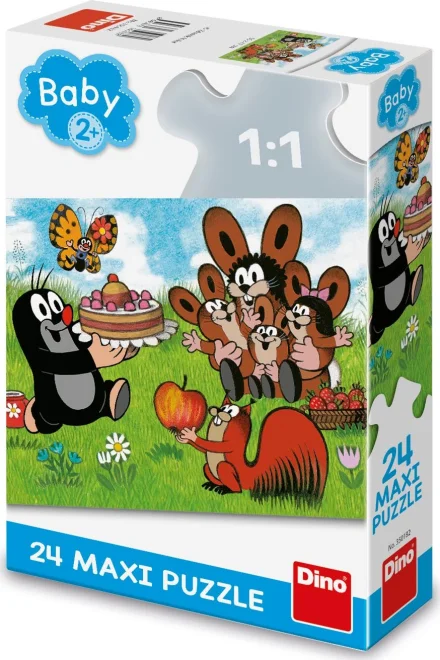Dino Puzzle Krtko: Narodeniny MAXI 24 dielikov