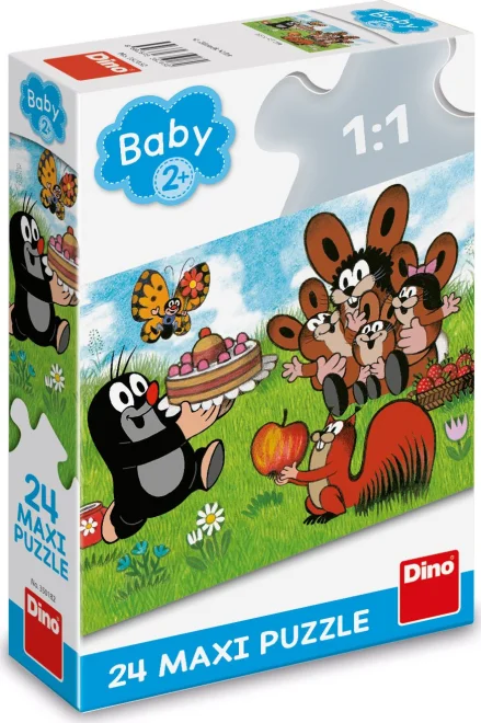 Dino Puzzle Krtko: Narodeniny MAXI 24 dielikov