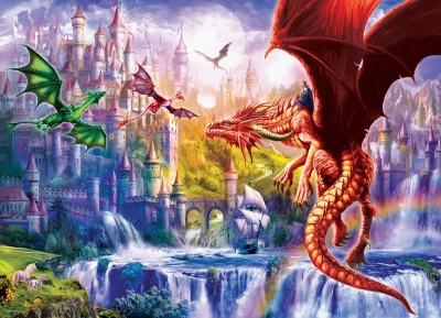 Puzzle Království draků XL 500 dílků