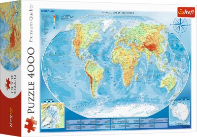 Puzzle Veľká mapa sveta 4000 dielikov