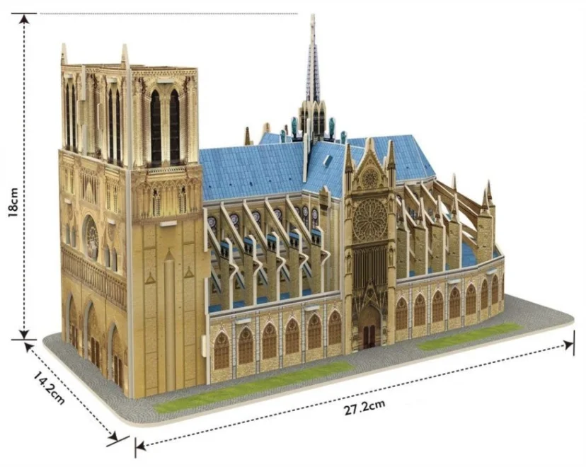 CubicFun 3D puzzle Katedrála Notre-Dame 53 dielikov