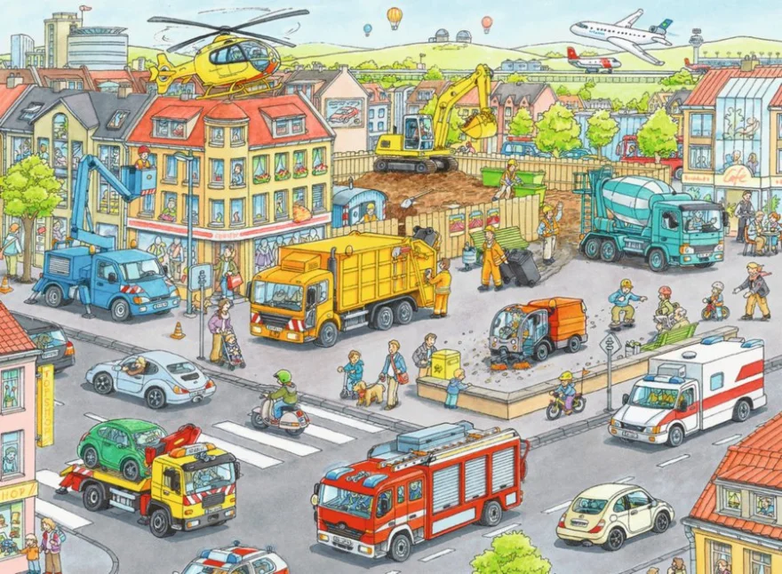Ravensburger Puzzle Autá v meste XXL 100 dielikov