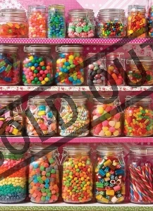 Puzzle Police se sladkostmi 500 dílků