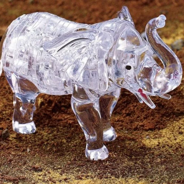 3D Crystal Puzzle  Slon a mláďa 46 dielikov