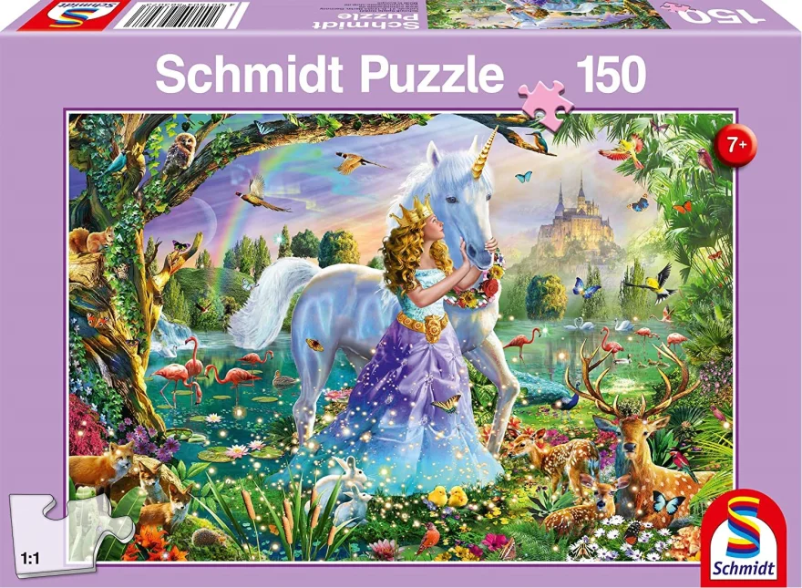Schmidt Puzzle Princezná s jednorožcom 150 dielikov