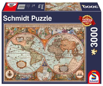 Puzzle Historická mapa sveta 3000 dielikov
