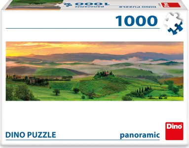 Panoramatické puzzle Val d’Orcia, Toskánsko, Itálie 1000 dílků