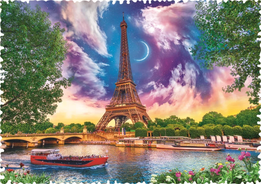 Trefl Crazy Shapes puzzle Obloha nad Parížom 600 dielikov