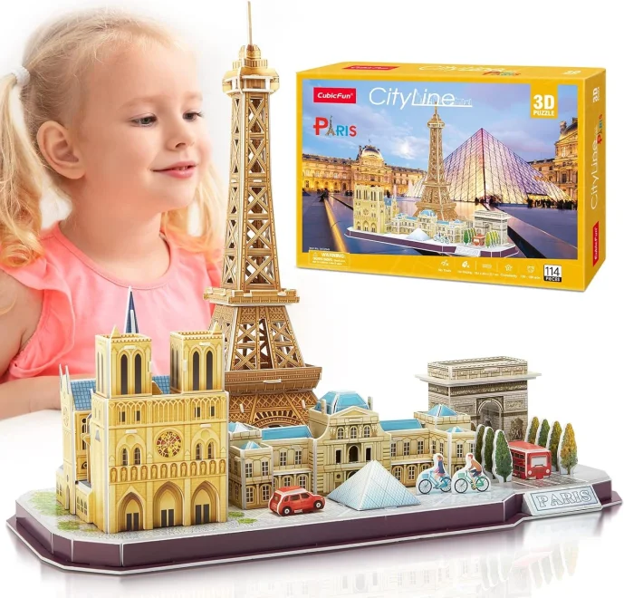 CubicFun 3D puzzle CityLine panoráma: Paríž 114 dielikov