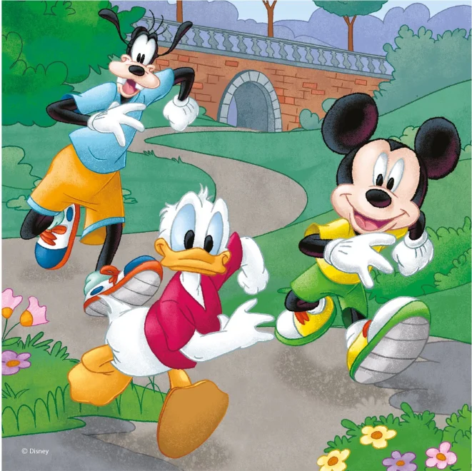 Dino Puzzle Mickey Mouse a kamaráti 3x55 dielikov