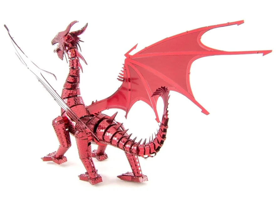 METAL EARTH 3D puzzle Červený drak (ICONX)