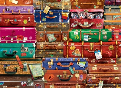 Puzzle Cestovní kufry 1000 dílků
