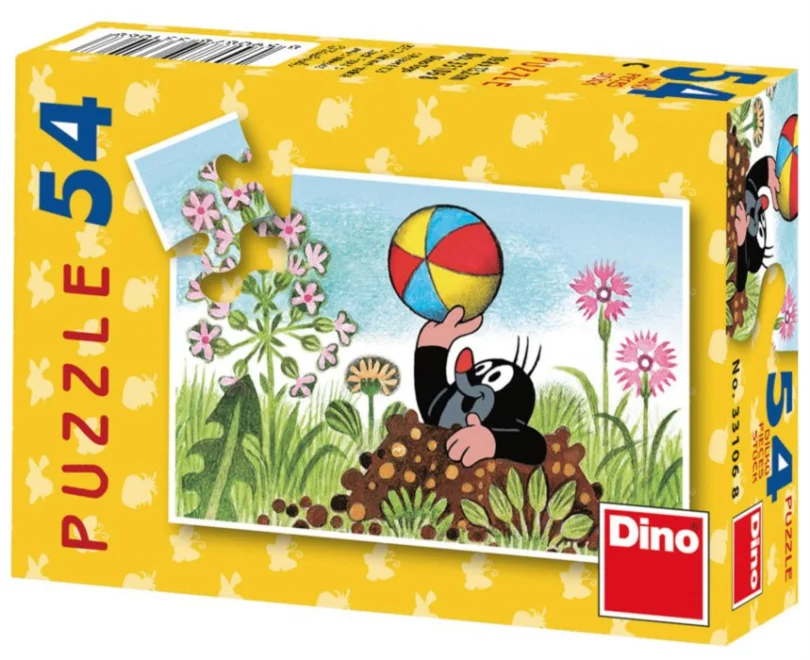 Dino Puzzle Krtko - s balónom 54 dielikov