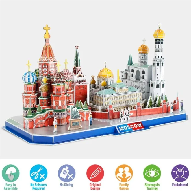 CubicFun 3D puzzle CityLine panoráma: Moskva 204 dielikov