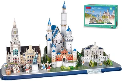3D puzzle CityLine panoráma: Bavorsko 178 dielikov