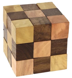 Dřevěný hlavolam Cube Chain