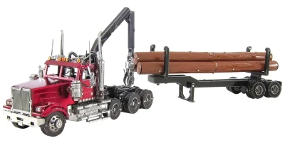 3D puzzle Western Star 4900 Log Truck s návěsem (ICONX)